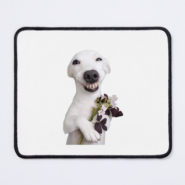 Item preview, Cute smiling dog with flower designed and sold by t-patterns.