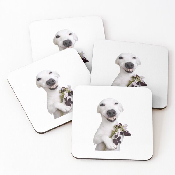 Item preview, Cute smiling dog with flower designed and sold by t-patterns.
