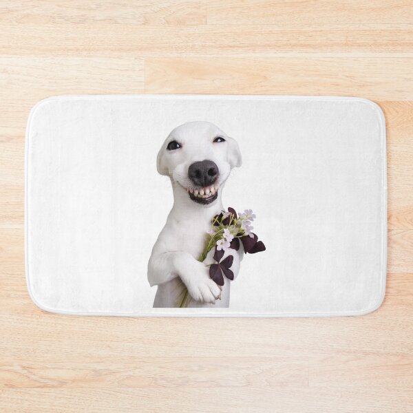 Item preview, Cute smiling dog with flower designed and sold by t-patterns.