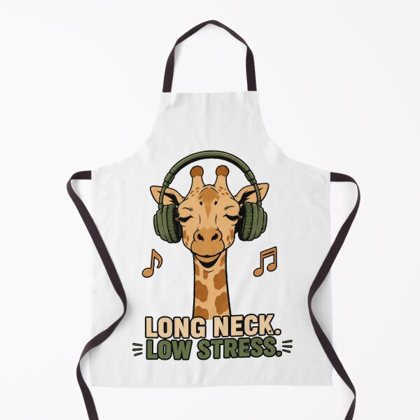 Item preview, Long Neck Low Stress Giraffe Music Shirt Funny Giraffe Headphones Tee designed and sold by PINK FREE.