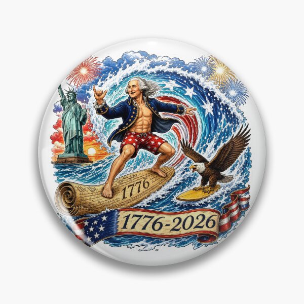 Item preview, Washington Surfing 4th of July Beach  designed and sold by Zara Art House.
