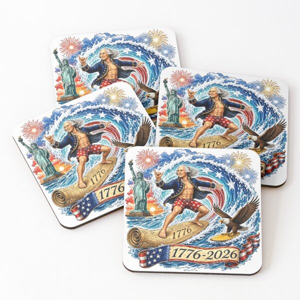Item preview, Washington Surfing 4th of July Beach  designed and sold by Zara Art House.