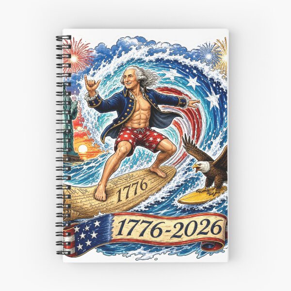 Item preview, Washington Surfing 4th of July Beach  designed and sold by Zara Art House.