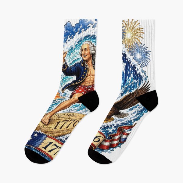 Item preview, Washington Surfing 4th of July Beach  designed and sold by Zara Art House.
