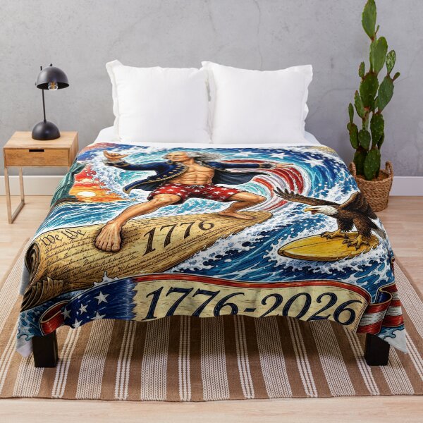Item preview, Washington Surfing 4th of July Beach designed and sold by Zara Art House.