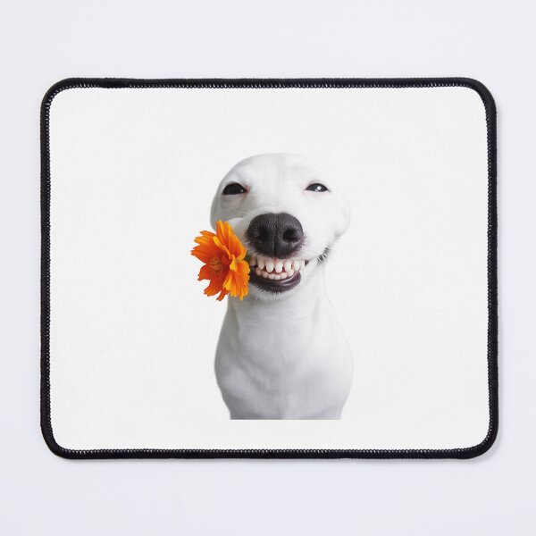 Item preview, Cute smiling dog with flower designed and sold by t-patterns.