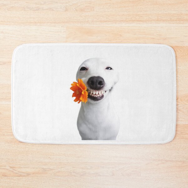 Item preview, Cute smiling dog with flower designed and sold by t-patterns.