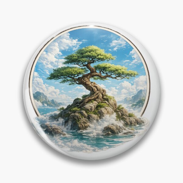 Item preview, Zen Bonsai Serenity | Japanese Bonsai Tree Under Blue Sky | Peaceful Nature Art Design designed and sold by AstraDrip Studio.