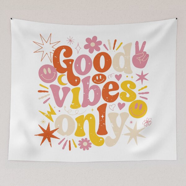 Item preview, Good Vibes Only Retro Groovy Typography Design designed and sold by Print culturee.