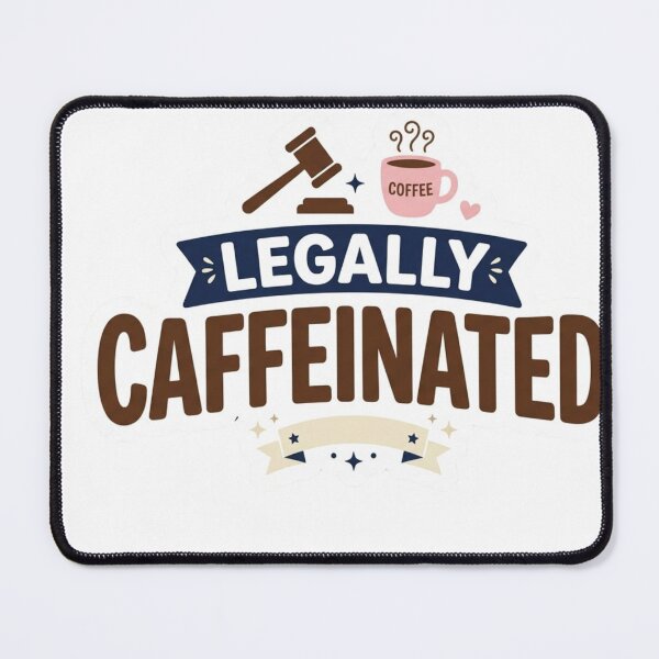 Item preview, Funny Legally Caffeinated Lawyer Coffee Sticker designed and sold by NiyaStudio.
