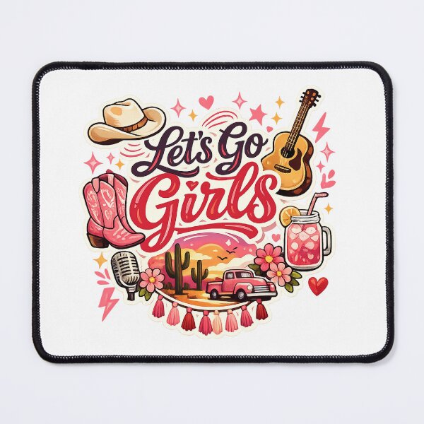 Item preview, Let's Go Girls Western Cowgirl Shirt Design | Retro Country Music Graphic Tee designed and sold by CreativeNest Prints.