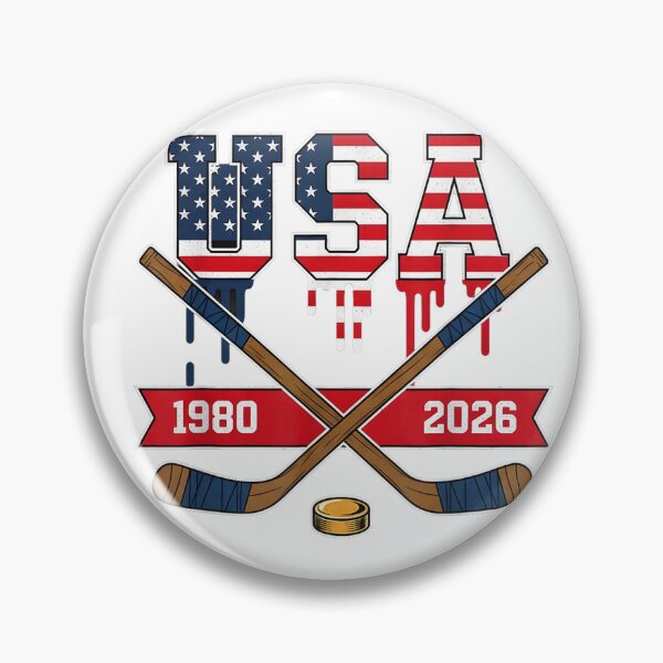 Item preview, USA Hockey 1980 2026 Vintage American Flag Design designed and sold by WoodrowCaldwell.