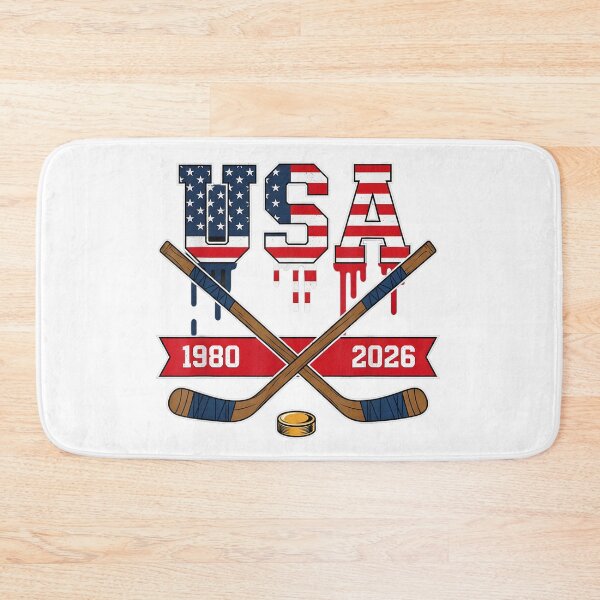 Item preview, USA Hockey 1980 2026 Vintage American Flag Design designed and sold by WoodrowCaldwell.