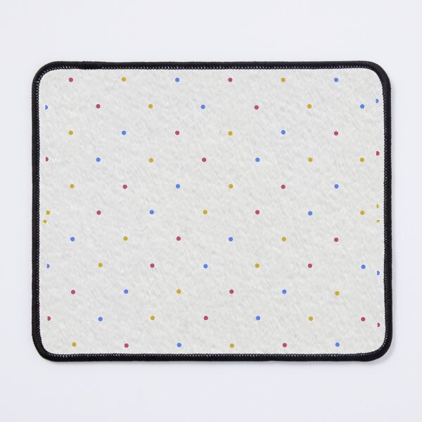 Item preview, Pink, Yellow, and Blue Polka Dots on a White Paper Background, Large Sized Repeating Pattern designed and sold by Nicolette Olivier.