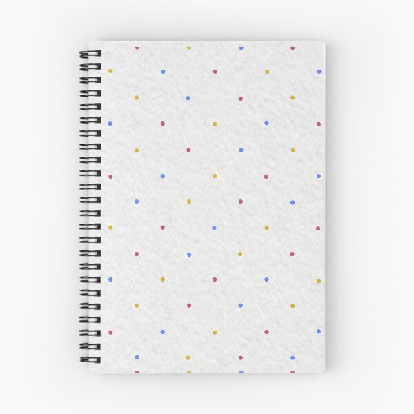 Item preview, Pink, Yellow, and Blue Polka Dots on a White Paper Background, Large Sized Repeating Pattern designed and sold by Nicolette Olivier.