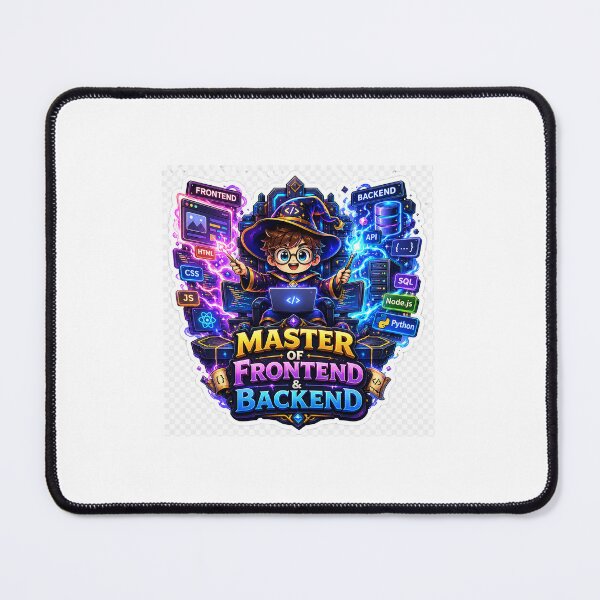 Item preview, Master of Frontend & Backend Sticker | Full Stack Developer Wizard | Funny Coding Sticker designed and sold by MinimalMood Studio.