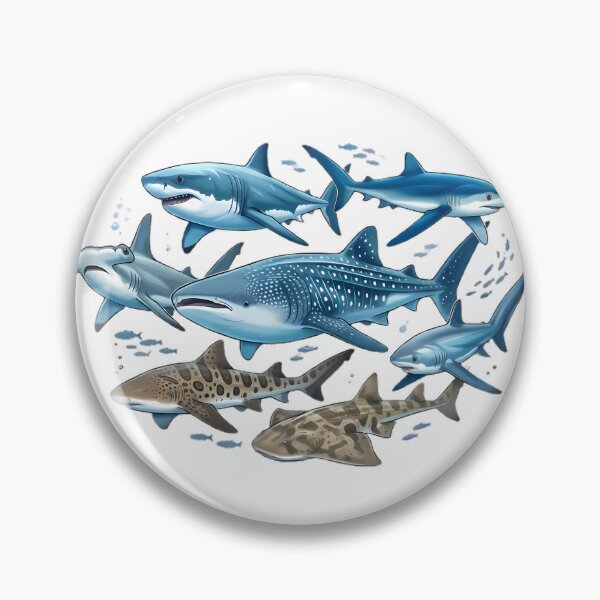 Item preview, An Illustration of Various Blue and Spotted Sharks designed and sold by By:MarcinK.