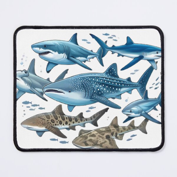 Item preview, An Illustration of Various Blue and Spotted Sharks designed and sold by By:MarcinK.