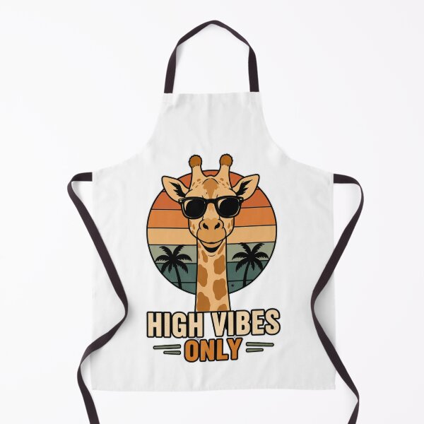 Item preview, High Vibes Only Funny Giraffe Shirt Cool Giraffe Retro Sunset Tee designed and sold by PINK FREE.