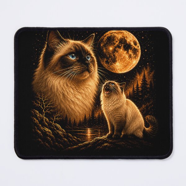 Item preview, Himalayan Cat Howling at Moon 90's Retro designed and sold by will freed18.