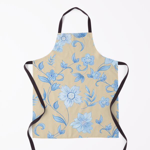 Item preview, Blue & White Chinoiserie Garden | Elegant Floral Pattern | Champagne Gold designed and sold by Piret Victoria Ribas.