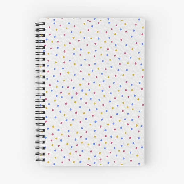 Item preview, Pink, Yellow, and Blue Organic Drawn Polka Dots on a White Paper Background, Large Sized Repeating Pattern designed and sold by Nicolette Olivier.
