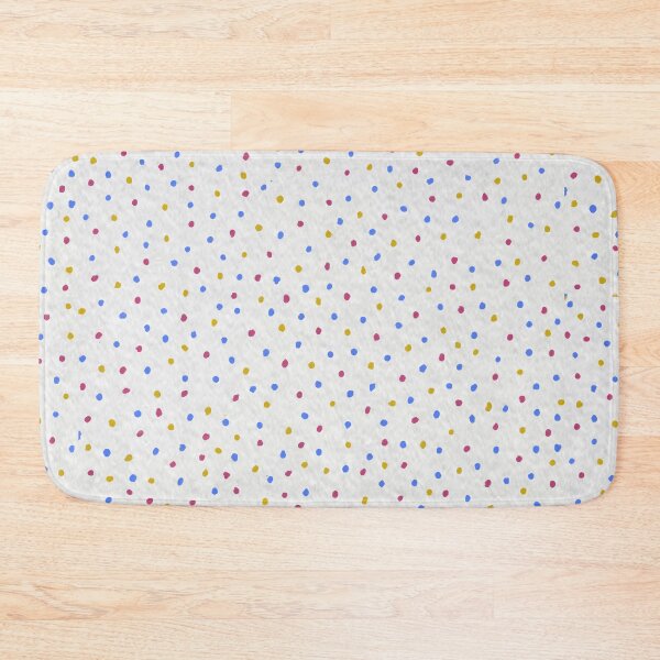 Item preview, Pink, Yellow, and Blue Organic Drawn Polka Dots on a White Paper Background, Large Sized Repeating Pattern designed and sold by Nicolette Olivier.