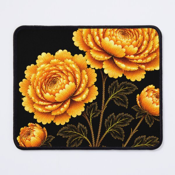 Item preview, Autumn Amber Gold Peony Pair – Korean Floral Folk Art designed and sold by K-Tradition.