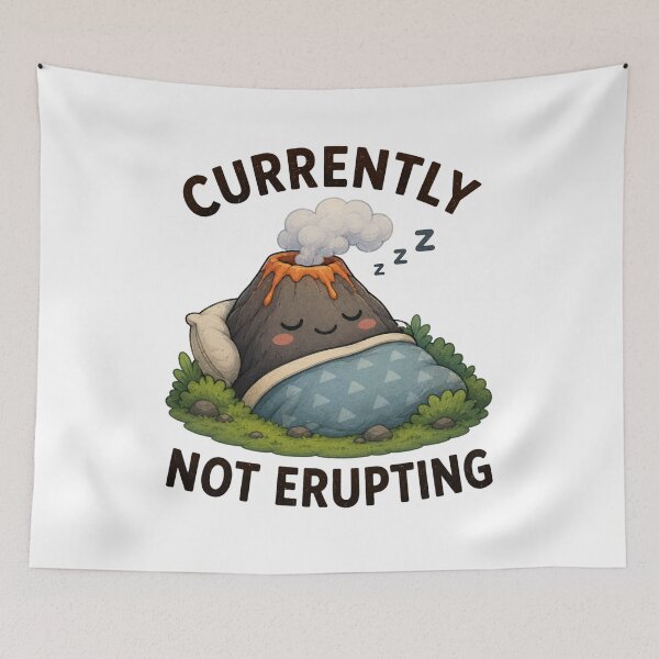 Item preview, Currently Not Erupting | Cute Sleeping Volcano designed and sold by NatureHarmony16.