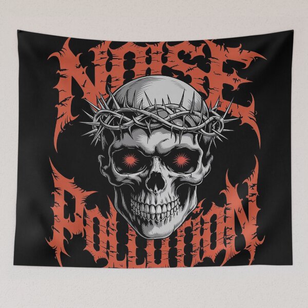 Item preview, Noise Pollution Death Metal Gothic Skull Streetwear designed and sold by Thompika.
