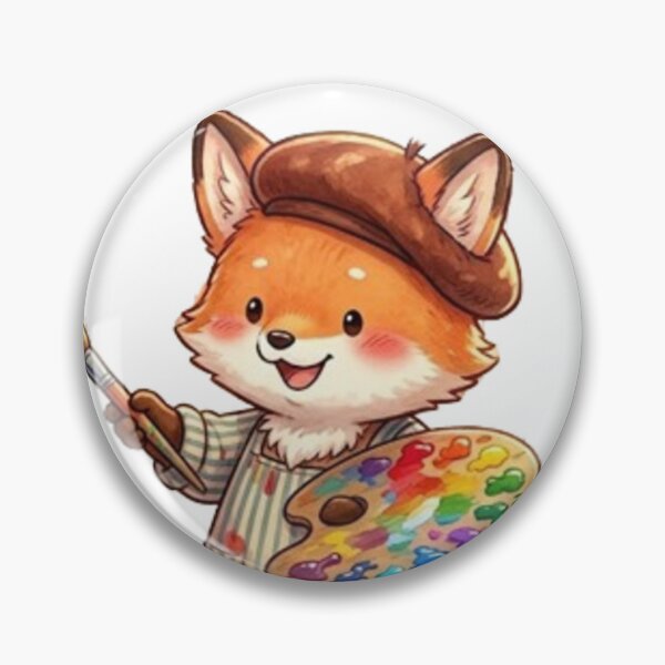 Item preview, Cute Artist Fox Painter designed and sold by Pure Art .