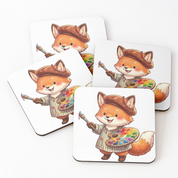 Item preview, Cute Artist Fox Painter designed and sold by Pure Art .