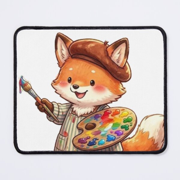 Item preview, Cute Artist Fox Painter designed and sold by Pure Art .