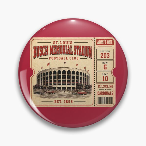 Item preview, Busch Memorial Stadium Vintage Ticket Shirt,  St. Louis Cardinals Football Club Retro Stadium Tee designed and sold by GhostDawgs.