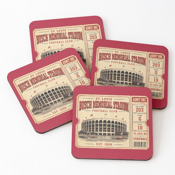 Item preview, Busch Memorial Stadium Vintage Ticket Shirt,  St. Louis Cardinals Football Club Retro Stadium Tee designed and sold by GhostDawgs.