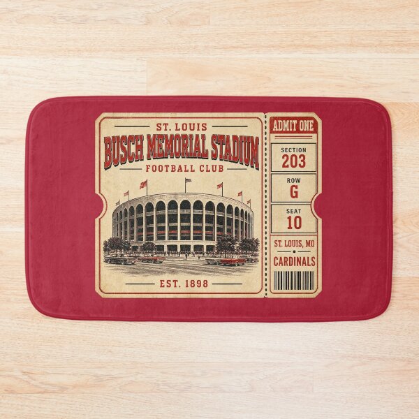 Item preview, Busch Memorial Stadium Vintage Ticket Shirt,  St. Louis Cardinals Football Club Retro Stadium Tee designed and sold by GhostDawgs.