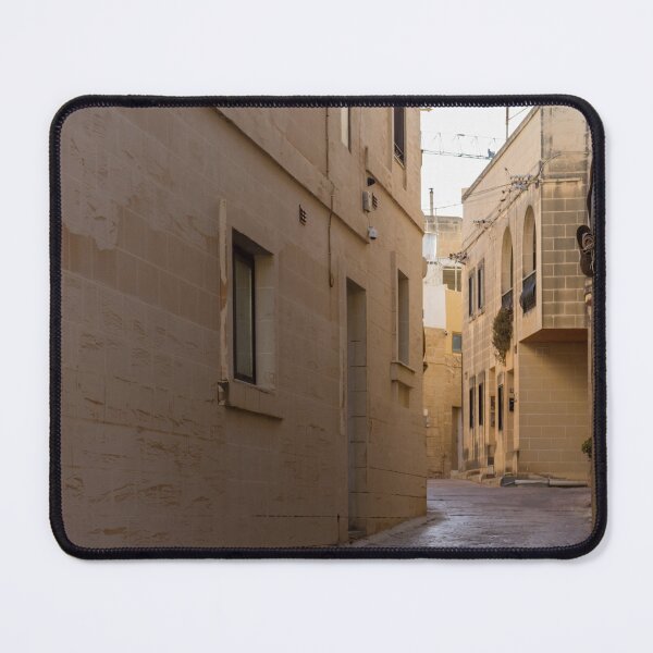 Item preview, Quiet Narrow Stone Alleyway Between Historic Buildings With Wall Lanterns And Mediterranean Character designed and sold by Nmallia.