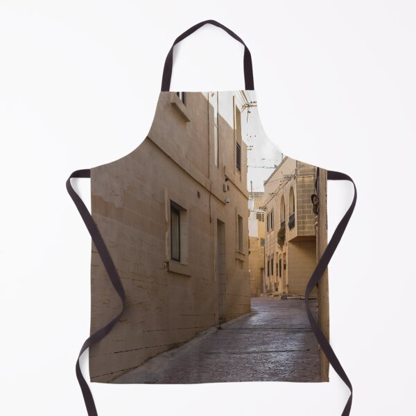 Item preview, Quiet Narrow Stone Alleyway Between Historic Buildings With Wall Lanterns And Mediterranean Character designed and sold by Nmallia.