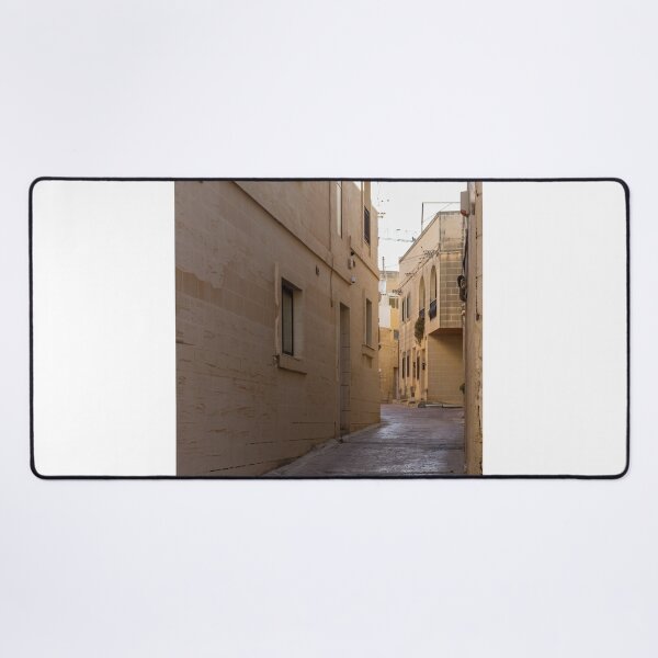 Item preview, Quiet Narrow Stone Alleyway Between Historic Buildings With Wall Lanterns And Mediterranean Character designed and sold by Nmallia.