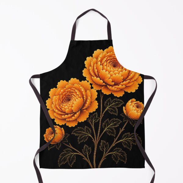 Item preview, Autumn Amber Peony Pair – Korean Folk Floral Art designed and sold by K-Tradition.