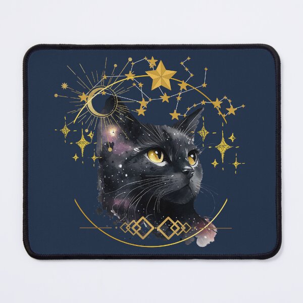 Item preview, Mystical black cat with stars and moon designed and sold by DidiDesignShop.