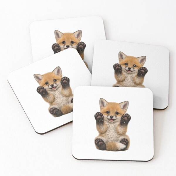Item preview, Adorable baby red fox with raised paws designed and sold by Jyoti  Rajput.