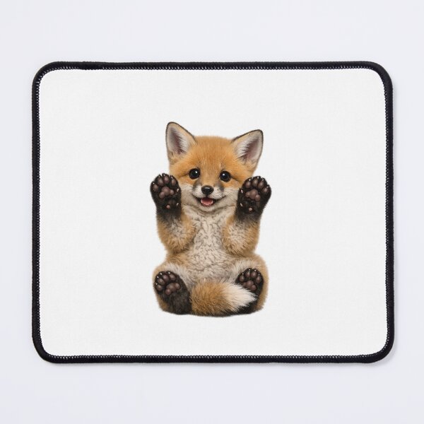 Item preview, Adorable baby red fox with raised paws designed and sold by Jyoti Rajput.