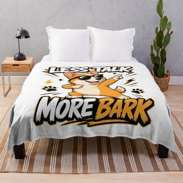 Item preview, Less Talk More Bark – Funny Dog Attitude Illustration designed and sold by storelibertys.
