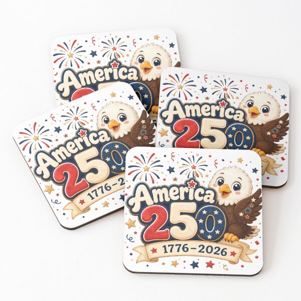 Item preview, America 250 Cute Bald Eagle | 4th of July designed and sold by Katybmadeit.