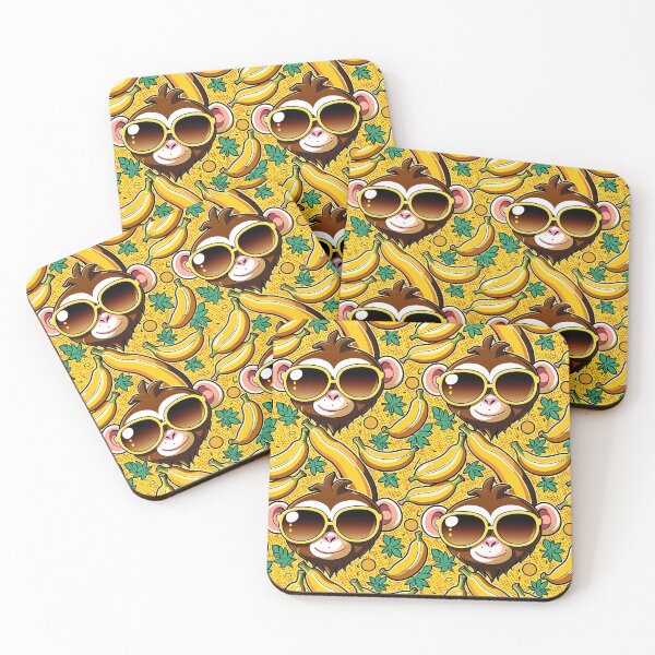 Item preview, Tropical Chibi Monkey Pattern Art designed and sold by krazzyremo.