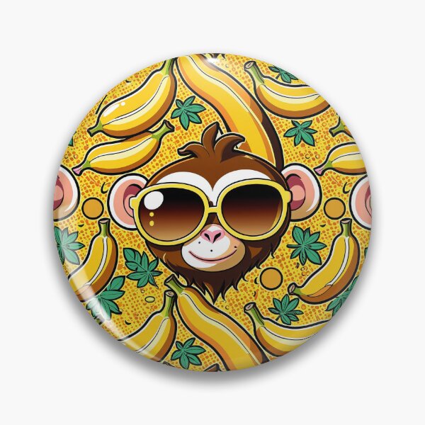 Item preview, Tropical Chibi Monkey Pattern Art designed and sold by krazzyremo.