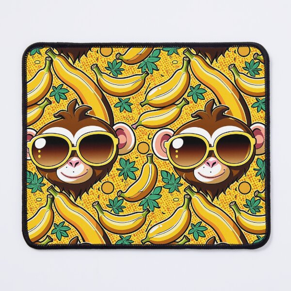Item preview, Tropical Chibi Monkey Pattern Art designed and sold by krazzyremo.