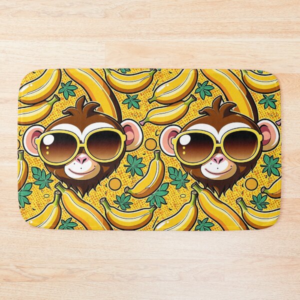 Item preview, Tropical Chibi Monkey Pattern Art designed and sold by krazzyremo.