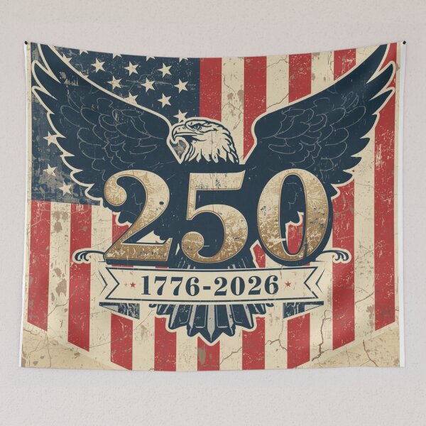 Item preview, America 250: Patriotic Eagle & Vertical USA Flag | 1776–2026 Celebrating 250 Years of Freedom and American Pride designed and sold by VibranPalette.